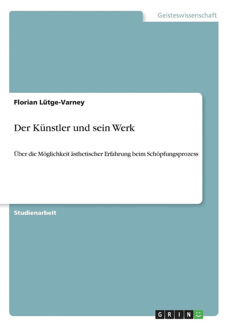 Florian Lütge-Varney - Künstler und sein Werk, Häftad