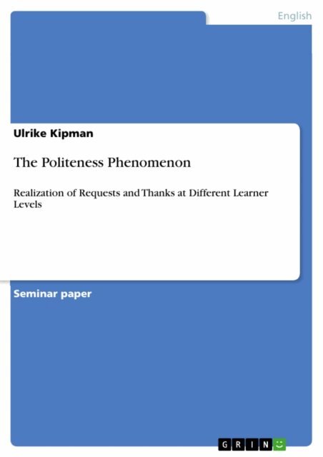 Ulrike Kipman - Politeness Phenomenon, E-bok