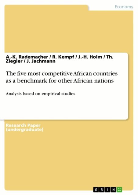 J. Jachmann, Th. Ziegler, J.-H. Holm, R. Kempf, A.-K. Rademacher - five most competitive African countries as a benchmark for other African nations, E-bok