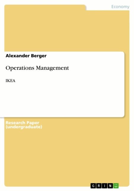 Alexander Berger - Operations Management, E-bok