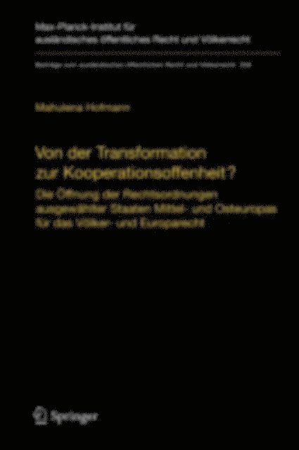 Mahulena Hofmann - Von der Transformation zur Kooperationsoffenheit?, E-bok