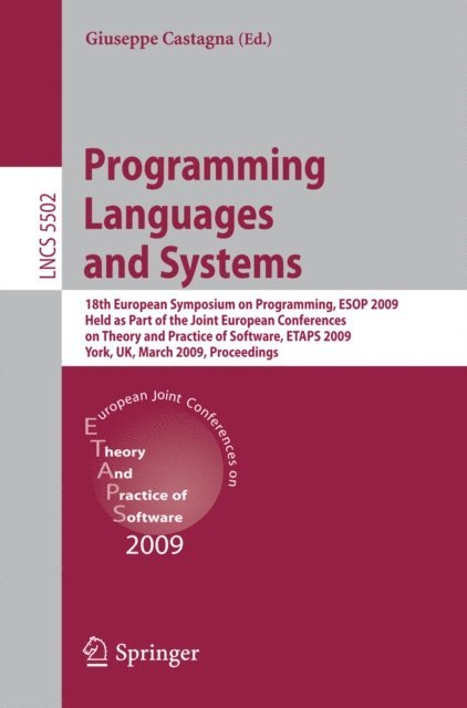 Giuseppe Castagna - Programming Languages and Systems, E-bok