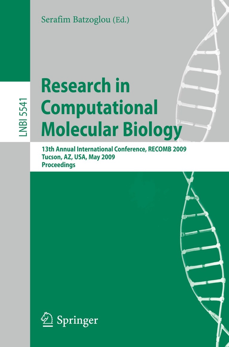 Serafim Batzoglou - Research in Computational Molecular Biology, Häftad