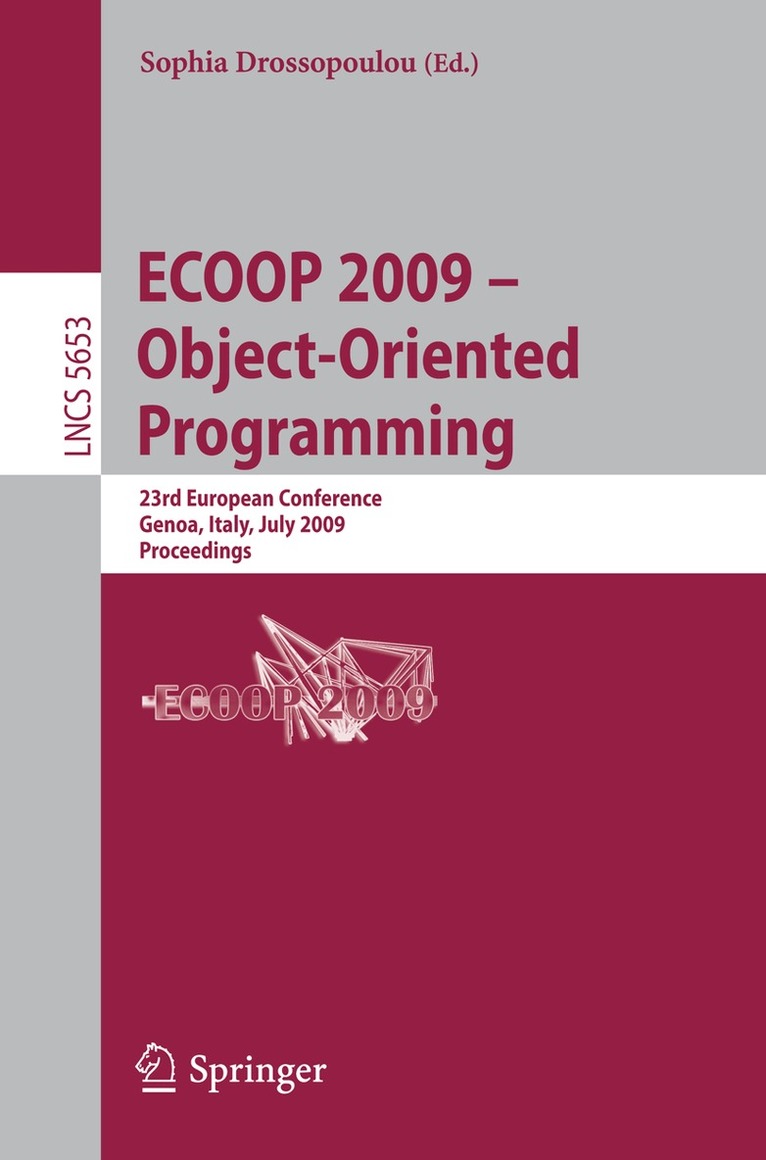 Sophia Drossopoulou - ECOOP 2009 -- Object-Oriented Programming, Häftad