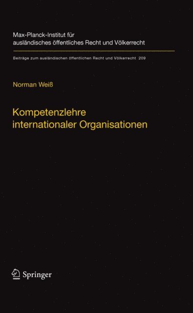 Norman Wei - Kompetenzlehre internationaler Organisationen, E-bok