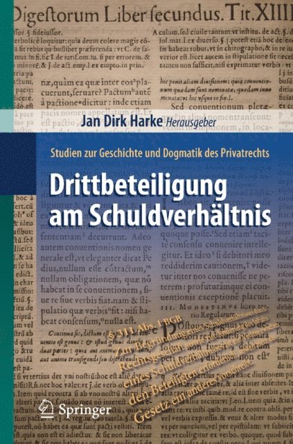 Jan Dirk Harke - Drittbeteiligung am Schuldverhältnis, E-bok