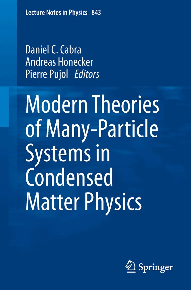 Daniel C. Cabra, Andreas Honecker, Pierre Pujol - Modern Theories of Many-Particle Systems in Condensed Matter Physics, Häftad. Tillgänglighet: Lägg i varukorg