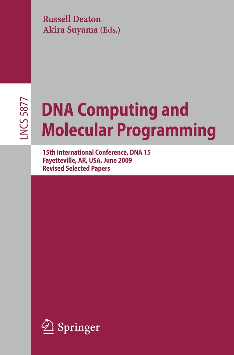Russell Deaton, Akira Suyama - DNA Computing and Molecular Programming, Häftad