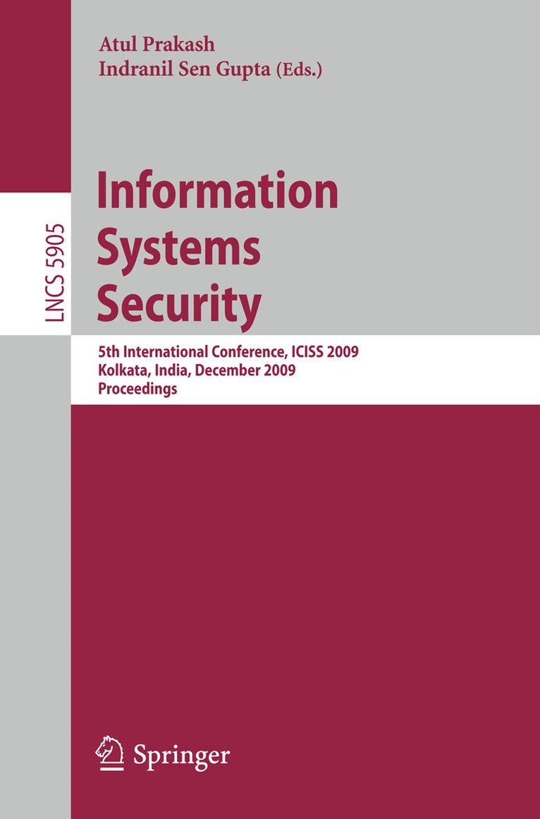 Atul Prakash - Information Systems Security, Häftad