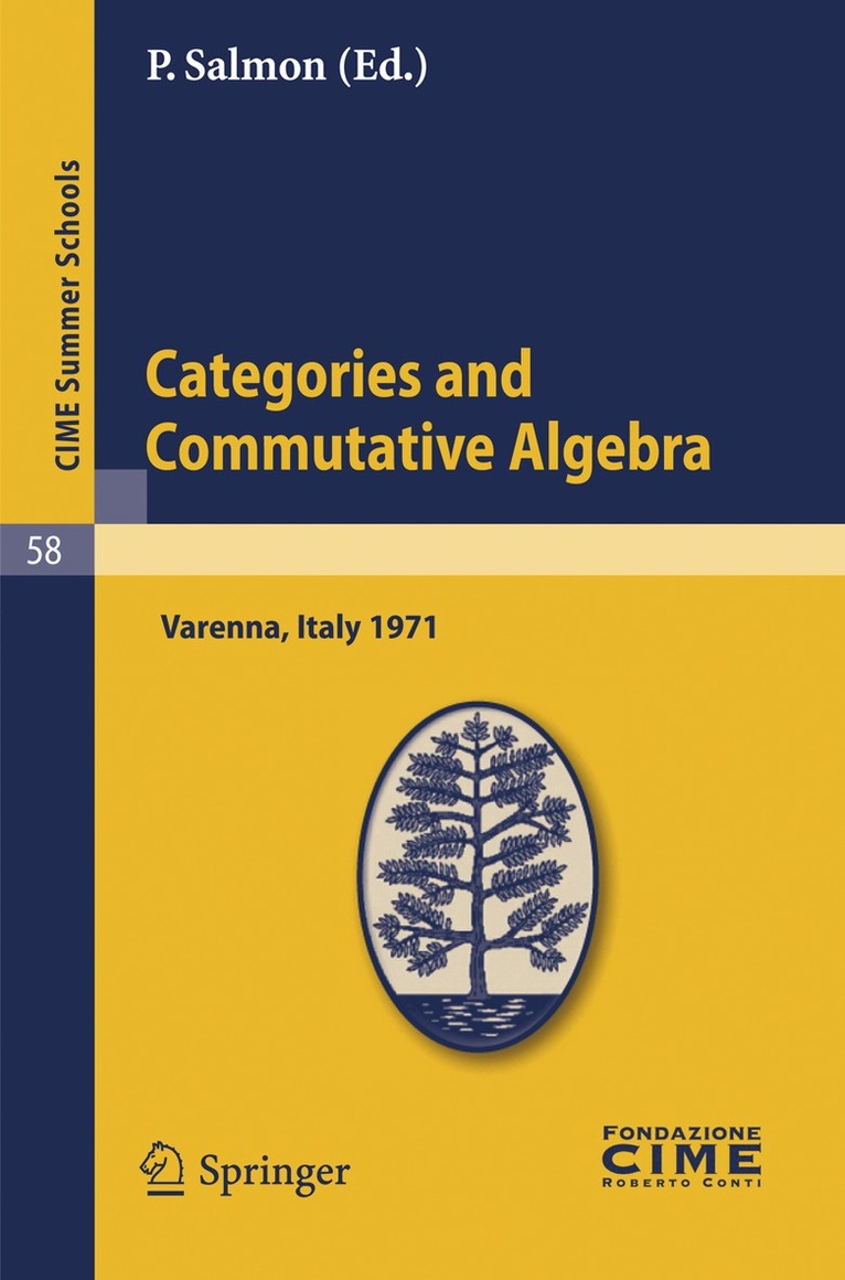 P. Salmon - Categories and Commutative Algebra, Häftad