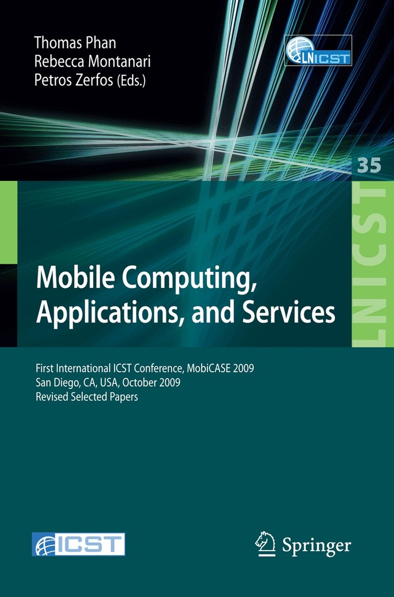 Petros Zerfos, Rebecca Montanari, Thomas Phan - Mobile Computing, Applications, and Services, Häftad