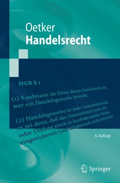 Hartmut Oetker - Handelsrecht, E-bok
