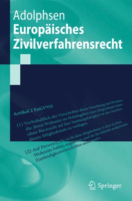 Jens Adolphsen - Europäisches Zivilverfahrensrecht, E-bok