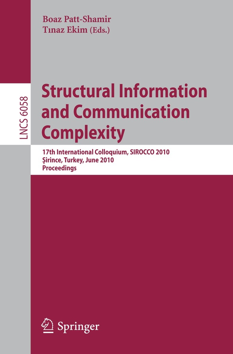 Boaz Patt-Shamir, Tinaz Ekim - Structural Information and Communication Complexity, Häftad. Tillgänglighet: Lägg i varukorg