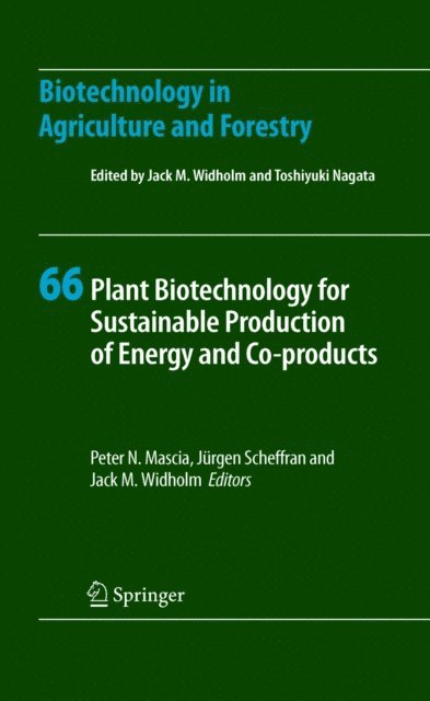 Jack M. Widholm, Jurgen Scheffran, Peter N. Mascia - Plant Biotechnology for Sustainable Production of Energy and Co-products, E-bok