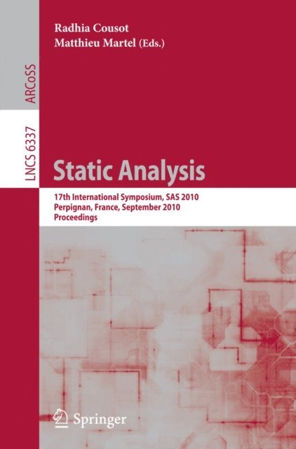 Matthieu Martel, Radhia Cousot - Static Analysis, E-bok