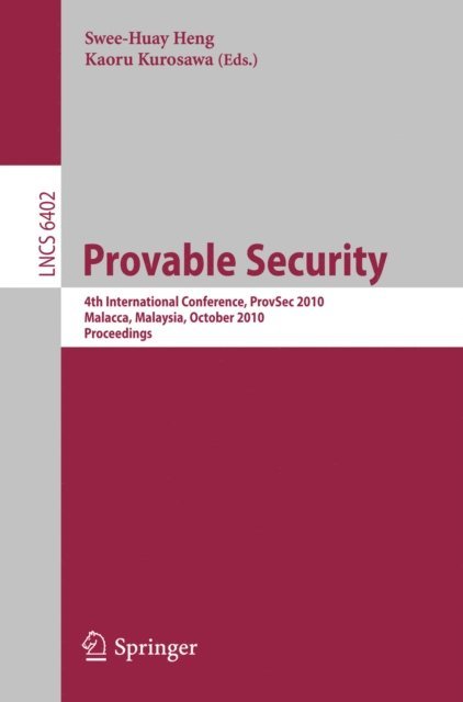 Kaoru Kurosawa - Provable Security, E-bok