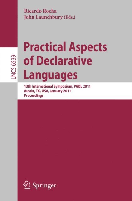 John Launchbury, Ricardo Rocha - Practical Aspects of Declarative Languages, E-bok