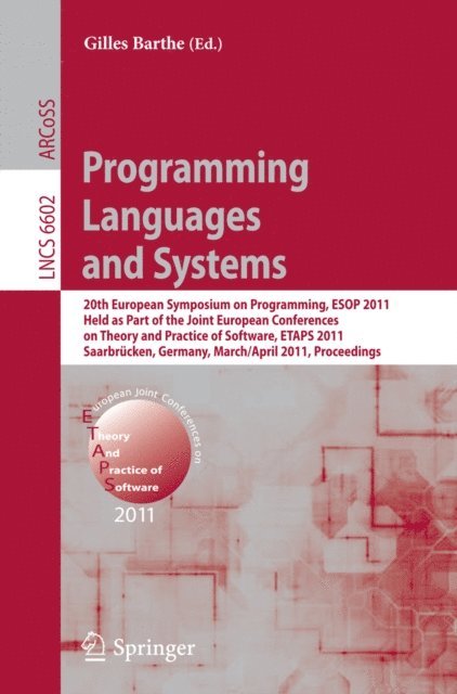 Gilles Barthe - Programming Languages and Systems, E-bok