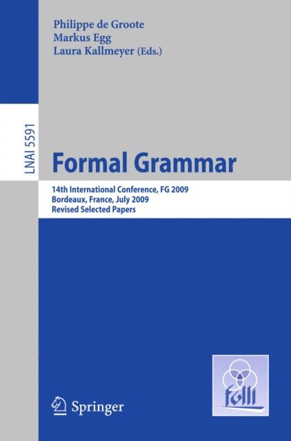 Laura Kallmeyer, Markus Egg, Philippe de Groote - Formal Grammar, E-bok