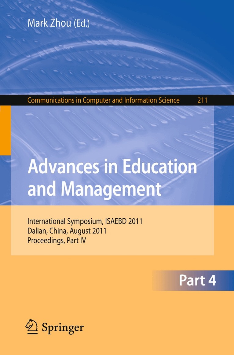 Mark Zhou - Advances in Education and Management, Häftad
