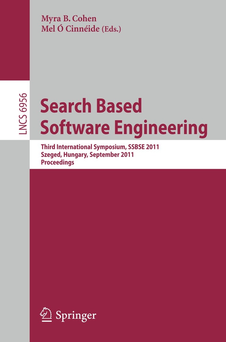 Myra B. Cohen, Mel O Cinneide - Search Based Software Engineering, Häftad