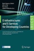 E-Infrastructure and E-Services for Developing Countries