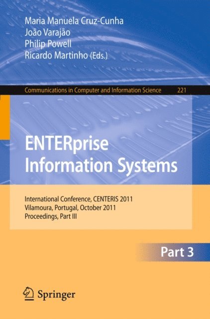 Ricardo Martinho, Philip Powell, Joao Varajao, Maria Manuela Cruz-Cunha - ENTERprise Information Systems, E-bok