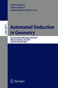 Automated Deduction in Geometry