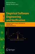 Empirical Software Engineering and Verification