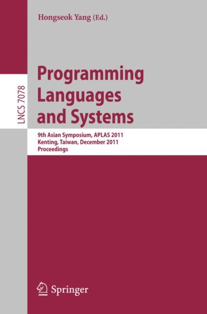 Hongseok Yang - Programming Languages and Systems, E-bok