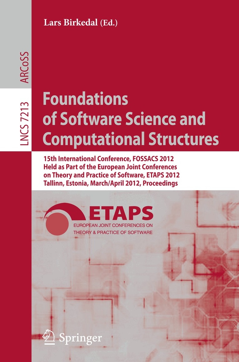 Lars Birkedal - Foundations of Software Science and Computational Structures, Häftad