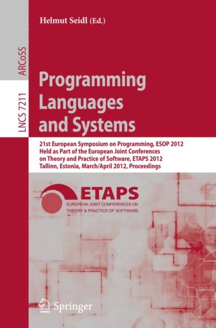 Helmut Seidl - Programming Languages and Systems, E-bok