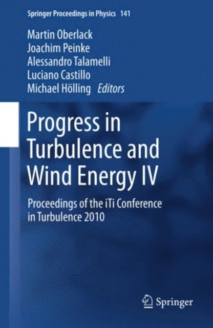 Michael Holling, Luciano Castillo, Alessandro Talamelli, Joachim Peinke, Martin Oberlack - Progress in Turbulence and Wind Energy IV, E-bok