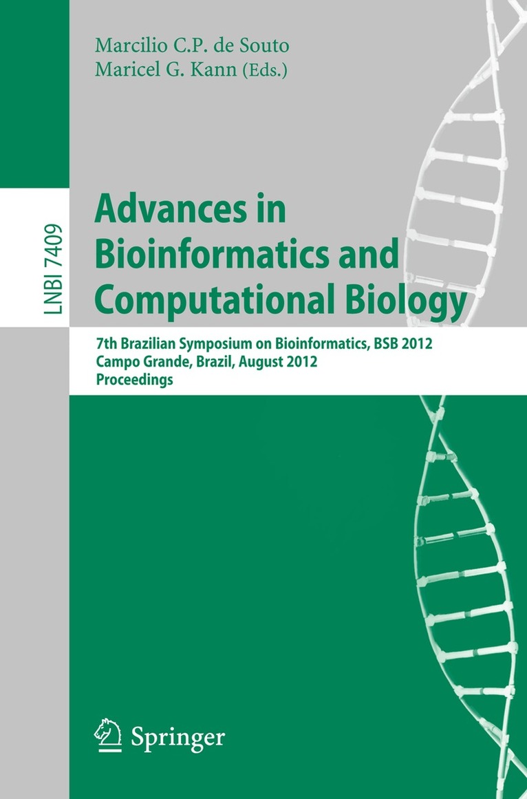 Marcilio C.P. de Souto, Maricel G. Kann - Advances in Bioinformatics and Computational Biology, Häftad
