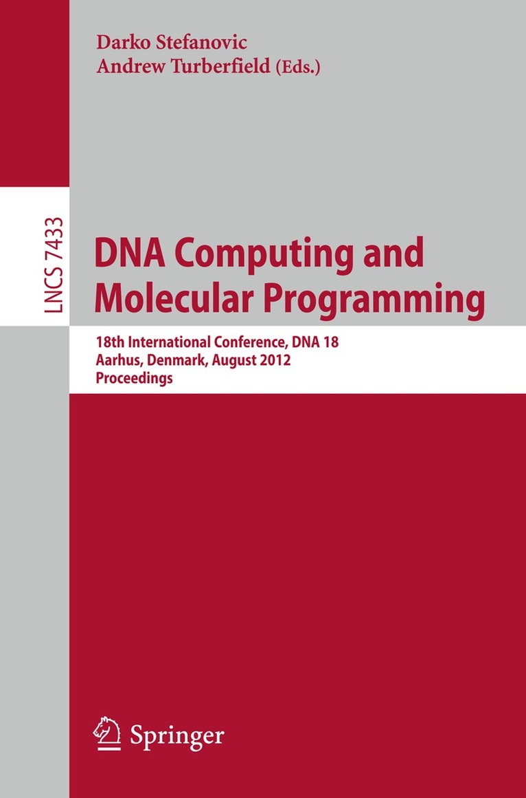 Darko Stefanovic, Andrew Turberfield - DNA Computing and Molecular Programming, Häftad