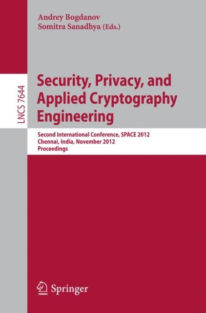 Somitra Sanadhya, Andrey Bogdanov - Security, Privacy, and Applied Cryptography Engineering, E-bok