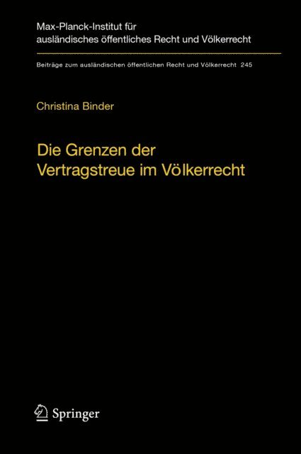 Christina Binder - Die Grenzen der Vertragstreue im Völkerrecht, E-bok