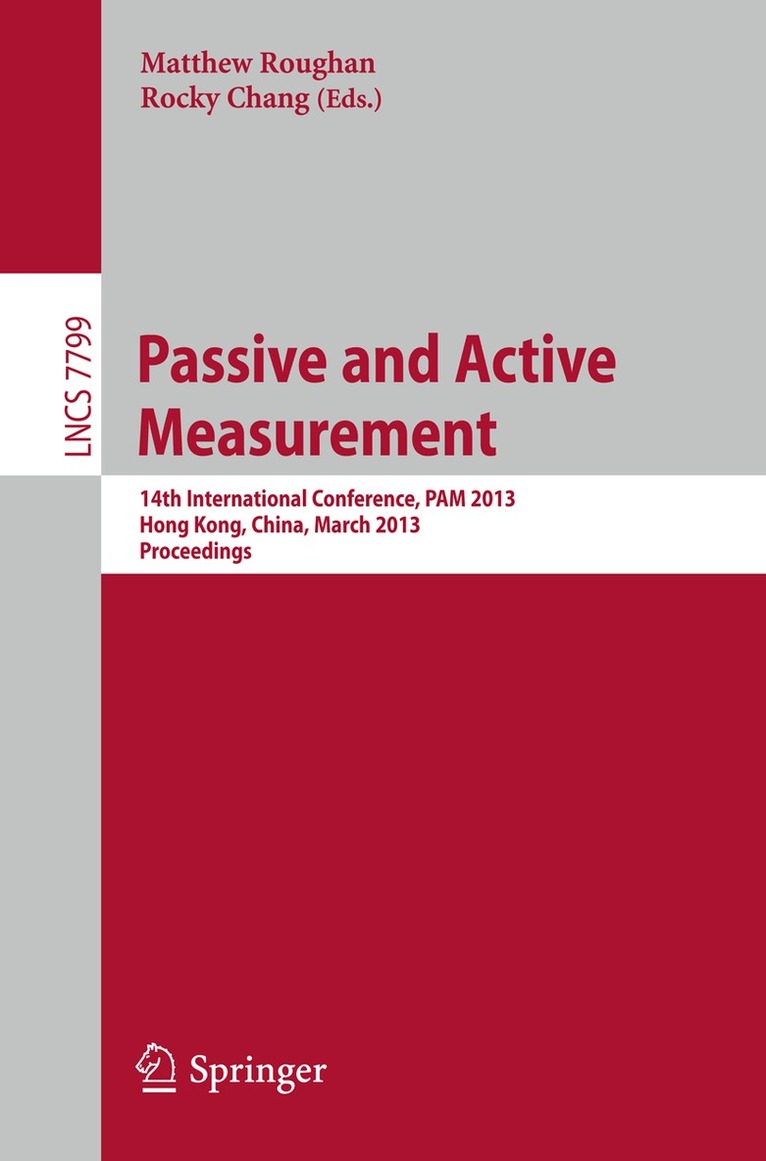 Matthew Roughan, Chang Rocky - Passive and Active Measurement, Häftad