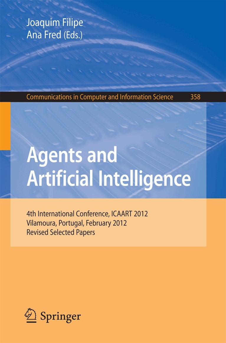 Joaquim Filipe, Ana Fred - Agents and Artificial Intelligence, Häftad