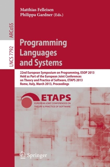 Philippa Gardner, Matthias Felleisen - Programming Languages and Systems, E-bok