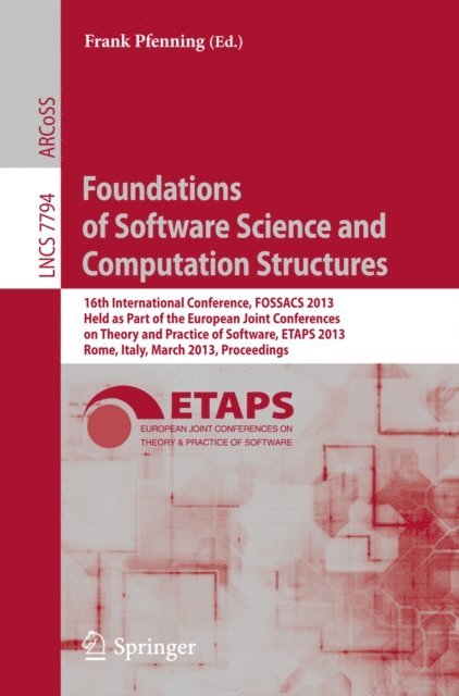 Frank Pfenning - Foundations of Software Science and Computation Structures, E-bok