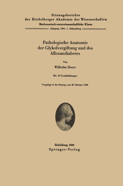 W. Doerr - Pathologische Anatomie der Glykolvergiftung und des Alloxandiabetes, E-bok