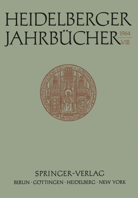 Fritz Ernst - Heidelberger Jahrbücher, E-bok