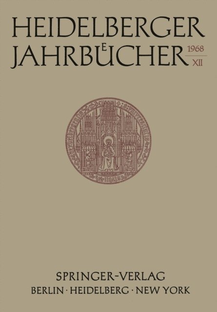H. Schipperges - Heidelberger Jahrbücher, E-bok
