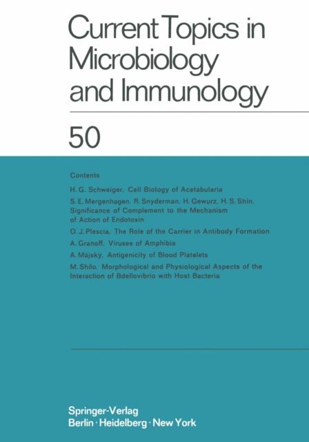E. Wecker, P. K. Vogt, L. Syru?ek, M. Sela, H. G. Schweiger, R. Rott, O. Maaloe, H. Koprowski, P. Koldovsky, N. K. Jerne, P. H. Hofschneider, W. Henle, R. Haas, F. Cramer, W. Braun, W. Arber - Current Topics in Microbiology and Immunology, E-bok