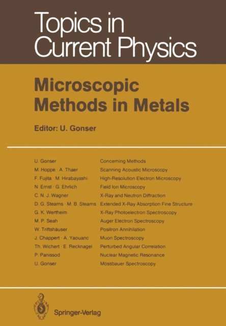Ulrich Gonser - Microscopic Methods in Metals, E-bok