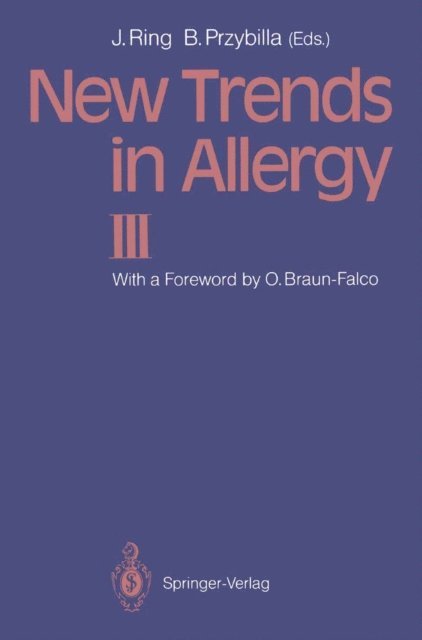 Bernhard Przybilla, Johannes Ring - New Trends in Allergy III, E-bok