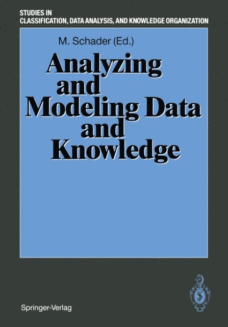 Martin Schader - Analyzing and Modeling Data and Knowledge, E-bok