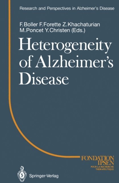 Ives Christen, Michel Poncet, Z.S. Khachaturian, F. Forette, Francois Boller - Heterogeneity of Alzheimer's Disease, E-bok